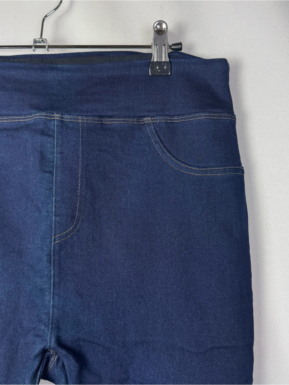 Spanx Assets Dark Blue High Rise Denim Jeggings L - Picture 5 of 5